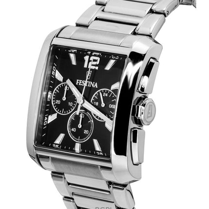 Festina Kronograf Rustfrit Stål Sort Skive Quartz F20635-4 Herreur