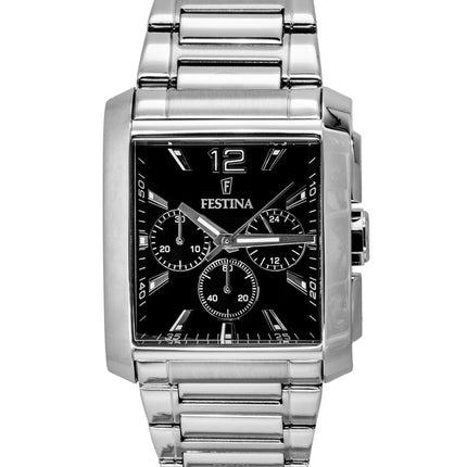 Festina Kronograf Rustfrit Stål Sort Skive Quartz F20635-4 Herreur