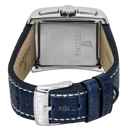 Festina Kronograf Læderrem Blå Skive Quartz F20636-2 Herreur