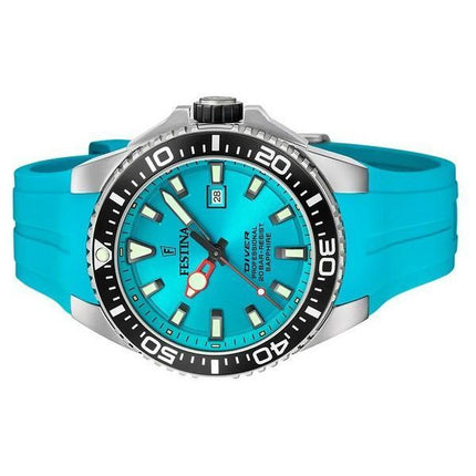 Festina Diver gummirem turkis urskive Quartz F20664-5 200M herreur