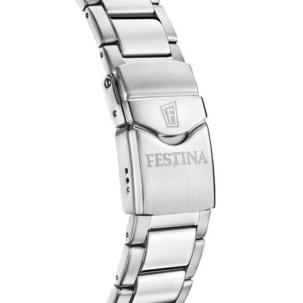 Festina Classics Stainless Steel Black Dial Quartz Diver&#39,s F20665-3 200M herreur med gaverem