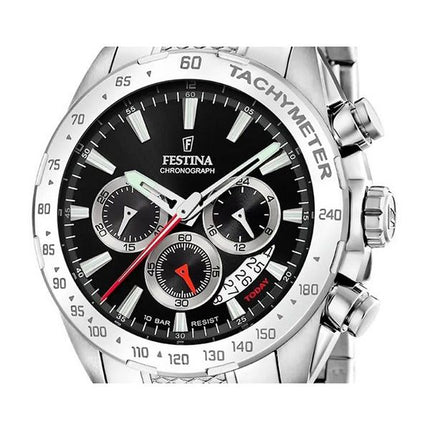Festina Chrono Sport rustfrit stål Black Dial Quartz F20668-4 100M herreur
