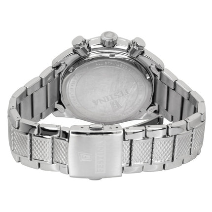 Festina tidløs kronograf rustfrit stål blå urskive kvarts F20668-5 100M herreur