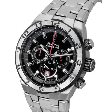 Festina Chrono Bike Chronograph Rustfrit Stål Sort Skive Quartz F20670-6 100M Herreur