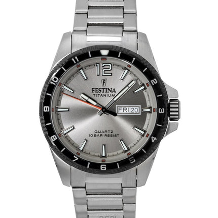 Festina Titanium Grå Skive Quartz F20698-1 100M Herreur