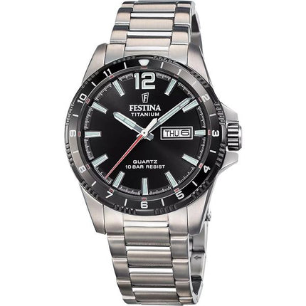 Festina Titanium Black Dial Quartz F20698-4 100M herreur