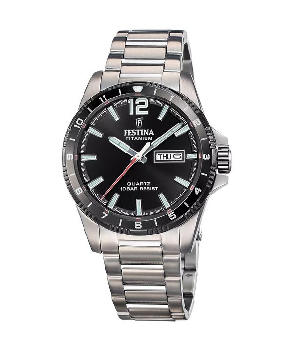 Festina Titanium Black Dial Quartz F20698-4 100M herreur