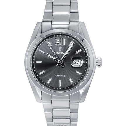 Festina Classic rustfrit stål grå urskive quartz F20707-3 herreur