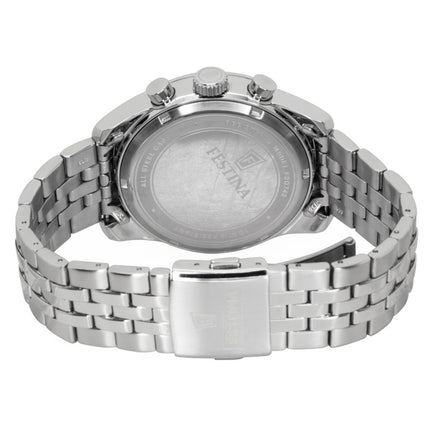 Festina tidløs kronograf sort urskive kvarts F20742-3 100M herreur