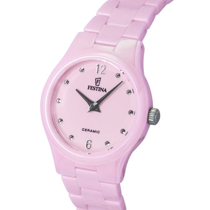 Festina Keramik Pink Urskive Quartz F20751-2 Dameur