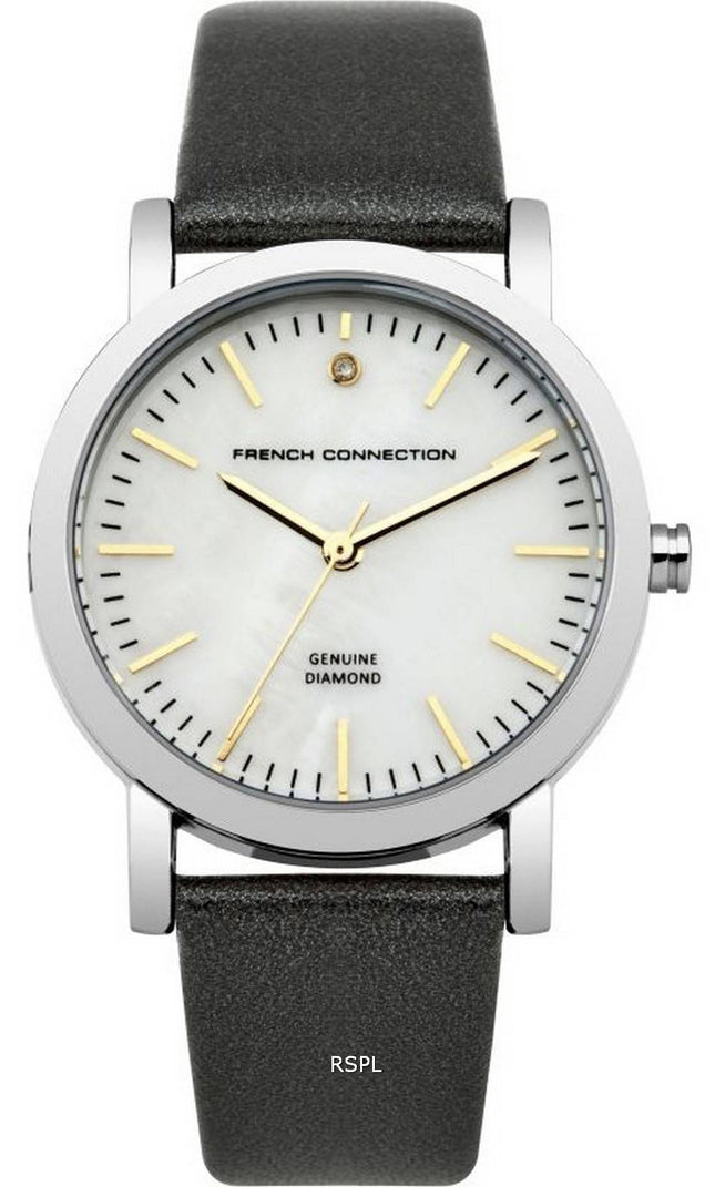 FCUK Diamond Accent Perlemor Dial Quartz FC1250B Dameur