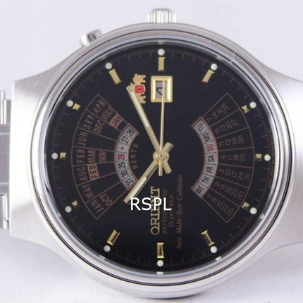 Orient automatisk 21 juveler Multi år kalender FEU00002BW Herreur