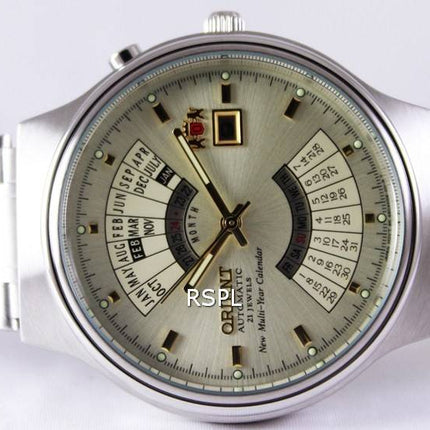 Orient automatisk 21 juveler Multi år kalender FEU00002CW Herreur