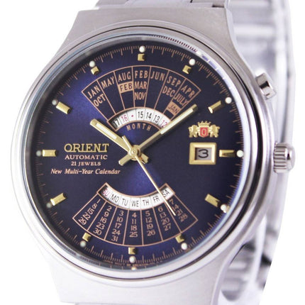 Orient automatisk 21 juveler Multi år kalender FEU00002DW Herreur