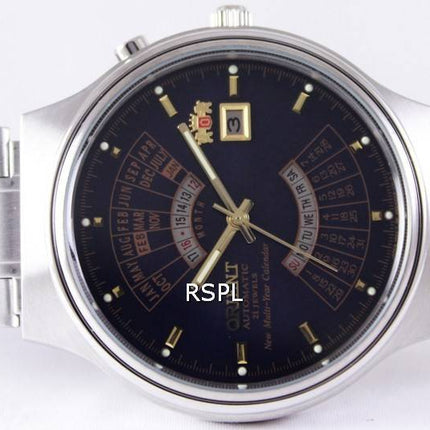 Orient automatisk 21 juveler Multi år kalender FEU00002DW Herreur