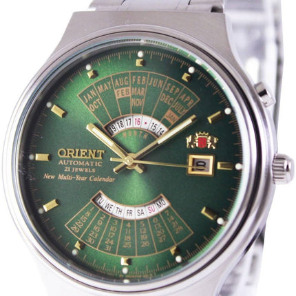Orient automatisk 21 juveler Multi år kalender FEU00002FW Herreur