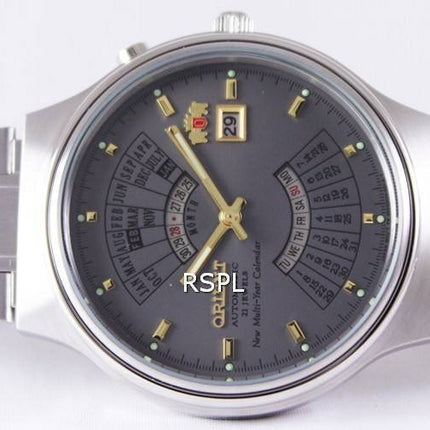 Orient automatisk 21 juveler Multi år kalender FEU00002KW Herreur