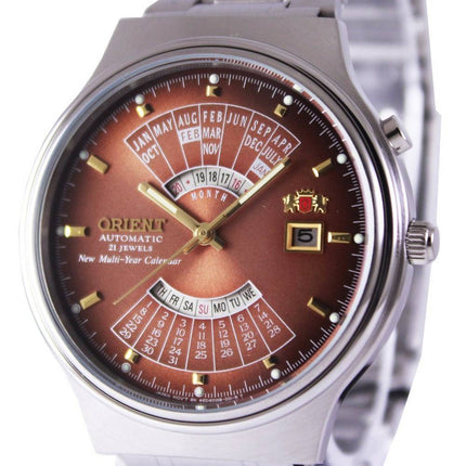 Orient automatisk 21 juveler Multi år kalender FEU00002PW Herreur