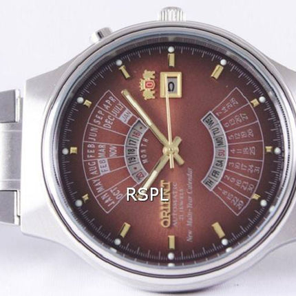 Orient automatisk 21 juveler Multi år kalender FEU00002PW Herreur