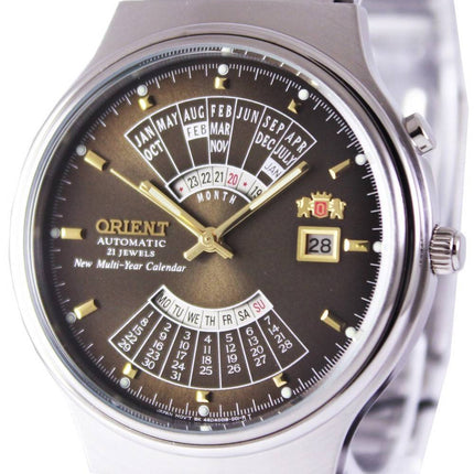 Orient automatisk 21 juveler Multi år kalender FEU00002TW Herreur