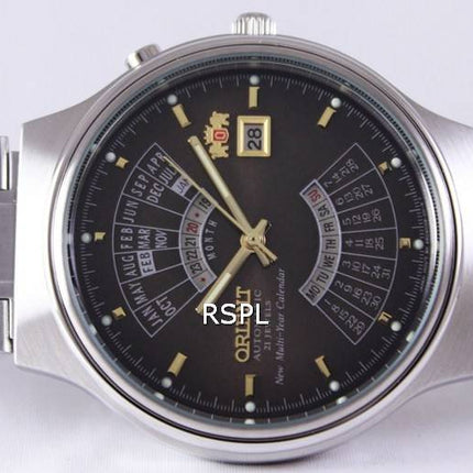 Orient automatisk 21 juveler Multi år kalender FEU00002TW Herreur