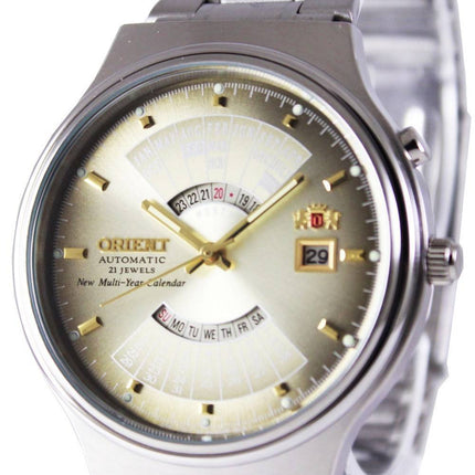 Orient automatisk 21 juveler Multi år kalender FEU00002UW Herreur