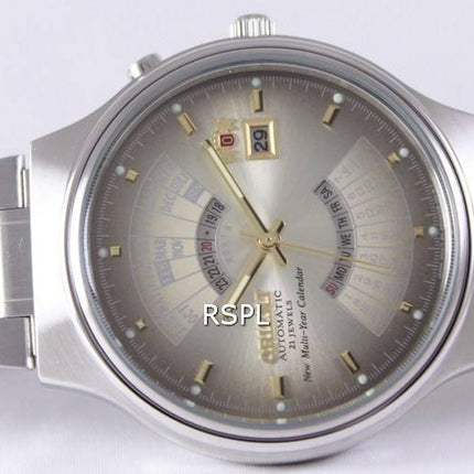 Orient automatisk 21 juveler Multi år kalender FEU00002UW Herreur