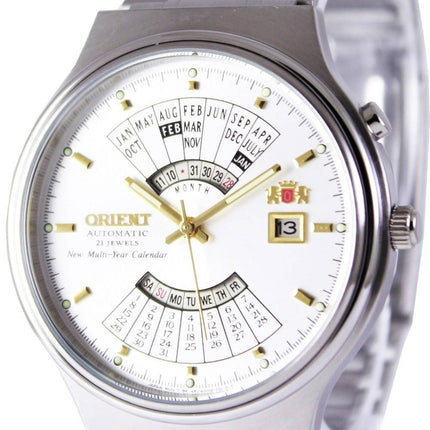 Orient automatisk 21 juveler Multi år kalender FEU00002WW Herreur