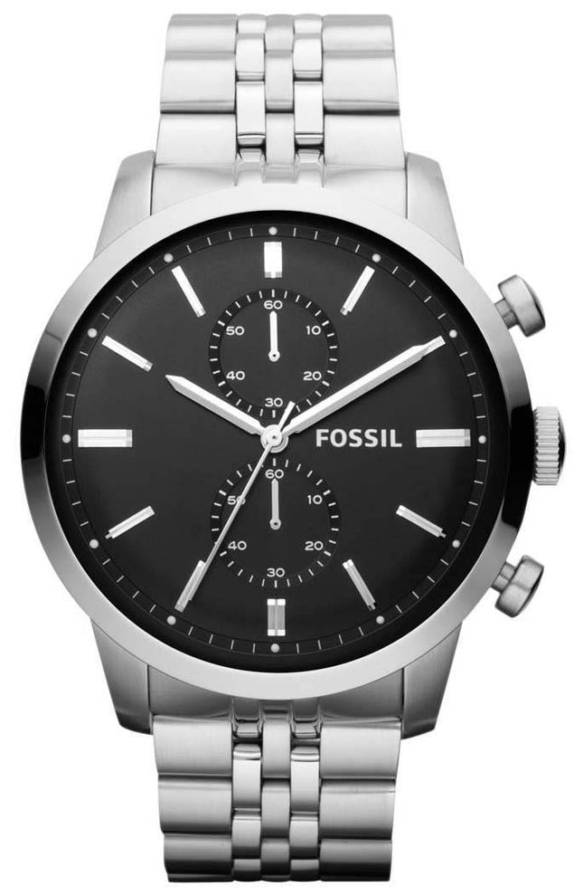 Fossile Townsman Chronograph Black Dial rustfrit stål FS4784 Herreur