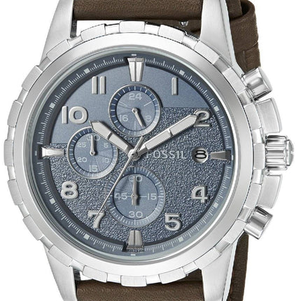 Fossile Dean Chronograph Quartz mørk brun læder rem FS5022 Herreur