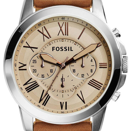 Fossile give kronograf læder FS5118 Herreur