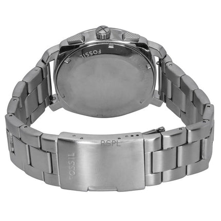 Fossil maskine kronograf rustfrit stål grøn skive kvarts FS6079 herreur