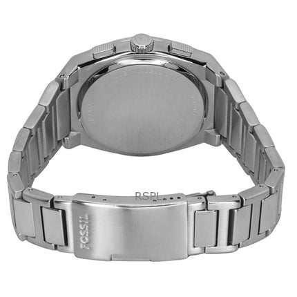 Fossil Everett kronograf rustfrit stål blå urskive kvarts FS6104 herreur