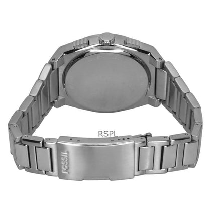 Fossil Everett kronograf rustfrit stål blå urskive kvarts FS6105 herreur