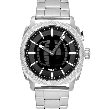 Fossil Machine Big Tic analog digital rustfrit stål sort urskive kvarts FS6155 dameur