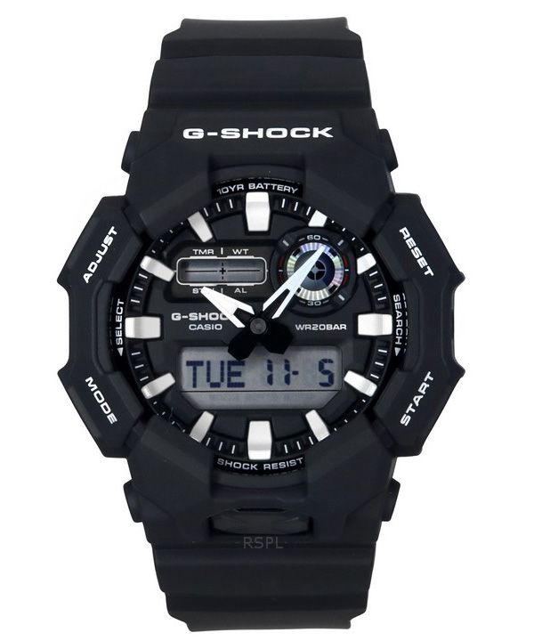 Casio G-Shock Analog Digital Bio-baseret Resin Rem Black Dial Quartz GA-010-1A 200M herreur
