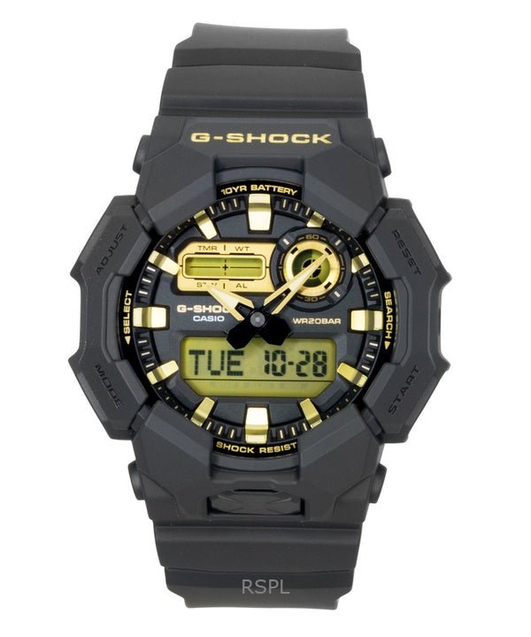Casio G-Shock analog digital biobaseret harpiksrem sort urskive kvarts GA-010GB-1A9 200M herreur