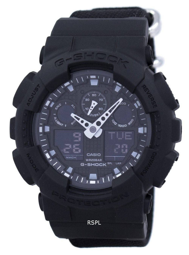 Casio G-Shock Analog Digital chok resistent 200M GA-100BBN-1A Herreur