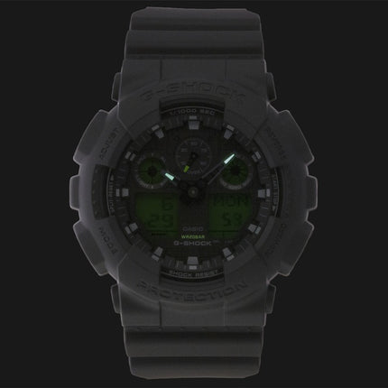 Casio G-Shock analog digital sort urskive harpiks kvarts GA-100BEG-1A 200M herreur