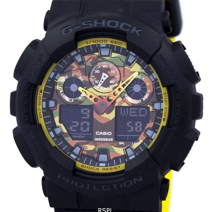 Casio G-Shock Shock Resistant verden tid Analog Digital GA-100BY-1A Herreur