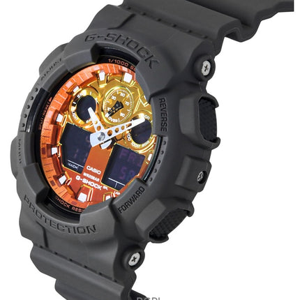 Casio G-Shock Analog Digital Resin Rem Multicolor Urskive Quartz GA-100FL-8A 200M herreur