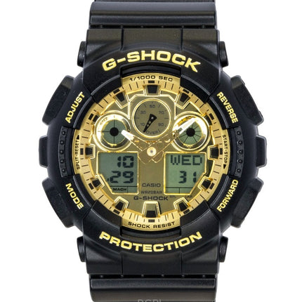 Casio G-Shock harpiksrem analog digital guld urskive kvarts GA-100GGB-1A9 200M herreur