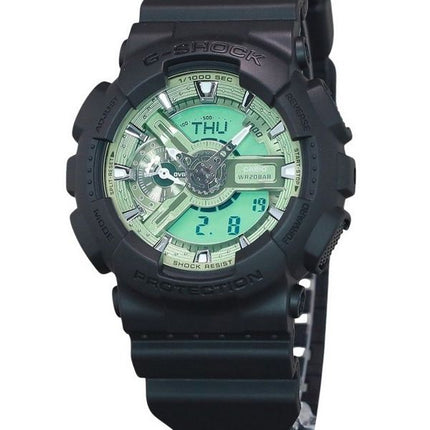 Casio G-Shock analog digital harpiksrem Mintgrøn skive Quartz GA-110CD-1A3 200M herreur
