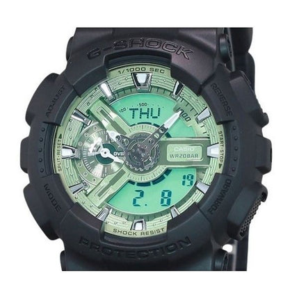 Casio G-Shock analog digital harpiksrem Mintgrøn skive Quartz GA-110CD-1A3 200M herreur