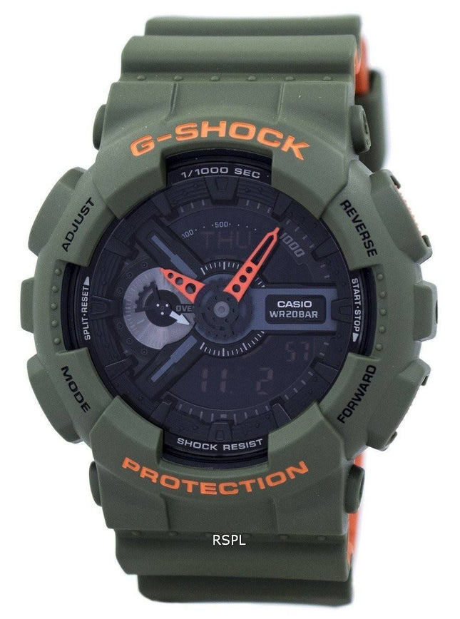 Casio G-Shock Shock Resistant Analog Digital 200M GA-110LN-3A Herreur