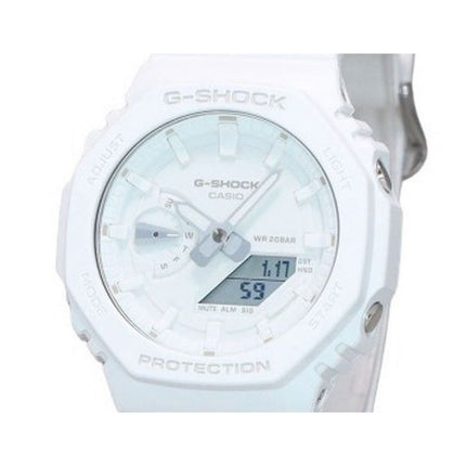 Casio G-Shock tone-i-tone analog digital harpiksrem White Dial Quartz GA-2100-7A7 herreur