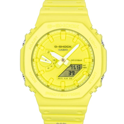 Casio G-Shock analog digital biobaseret harpiksrem grøn urskive kvarts GA-2100-9A9 200M herreur