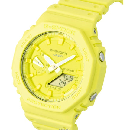 Casio G-Shock analog digital biobaseret harpiksrem grøn urskive kvarts GA-2100-9A9 200M herreur