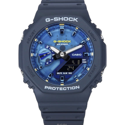 Casio G-Shock Analog Digital Bio-baseret Resin Rem Blue Dial Quartz GA-2100AS-2A 200M herreur