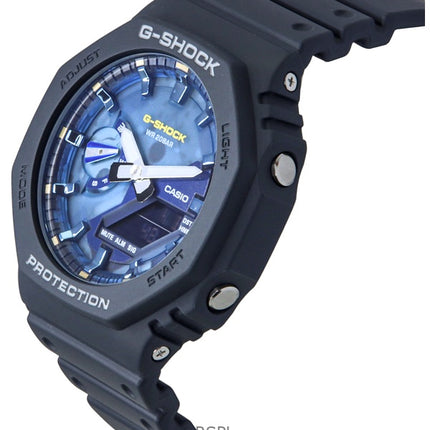 Casio G-Shock Analog Digital Bio-baseret Resin Rem Blue Dial Quartz GA-2100AS-2A 200M herreur